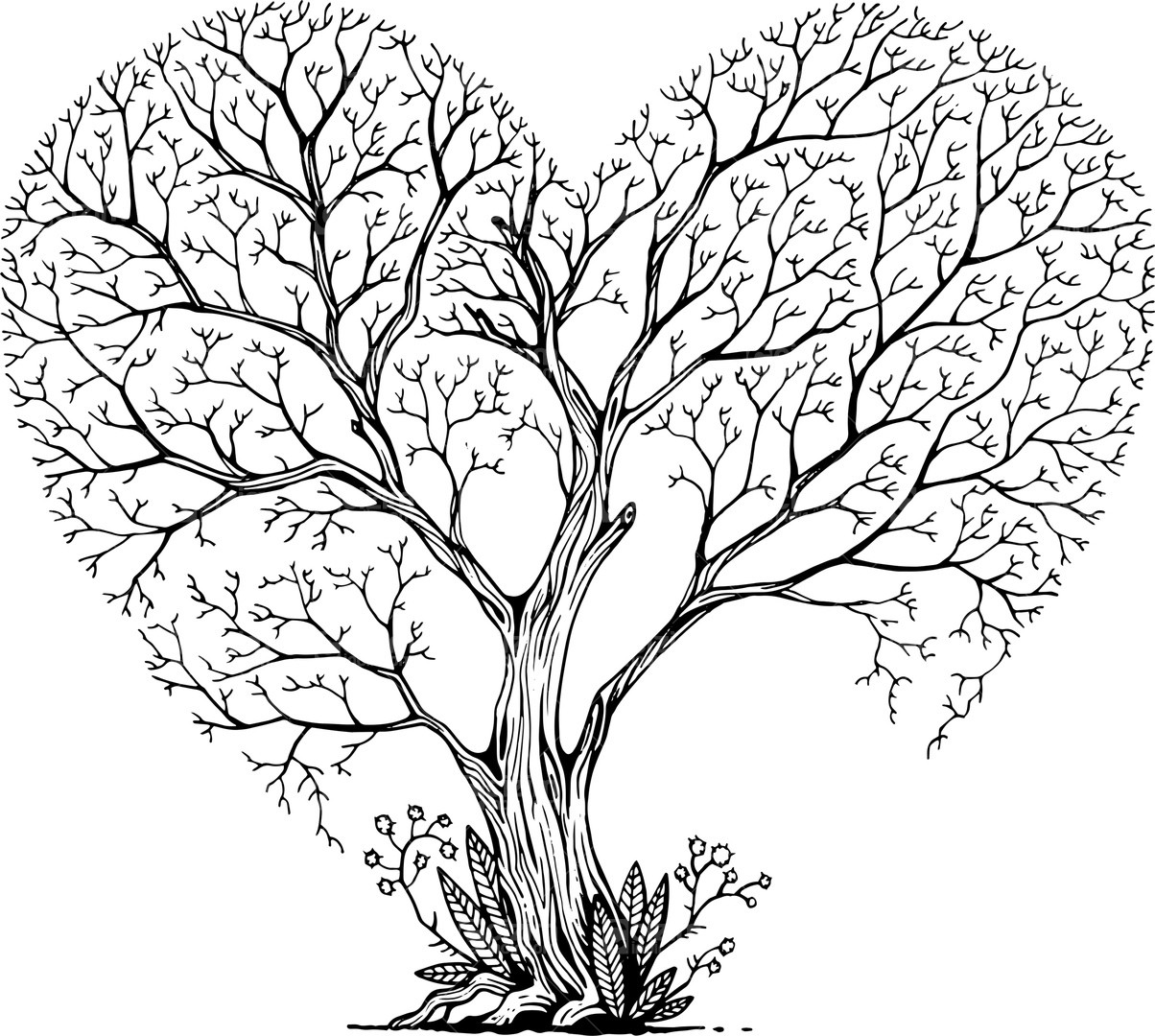 Heart Tree T-shirt Print File Free - Dezin