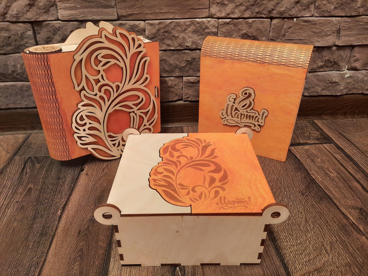 WOODEN Desiner Box LASER CUTTING CNC FILE FREE - Dezin