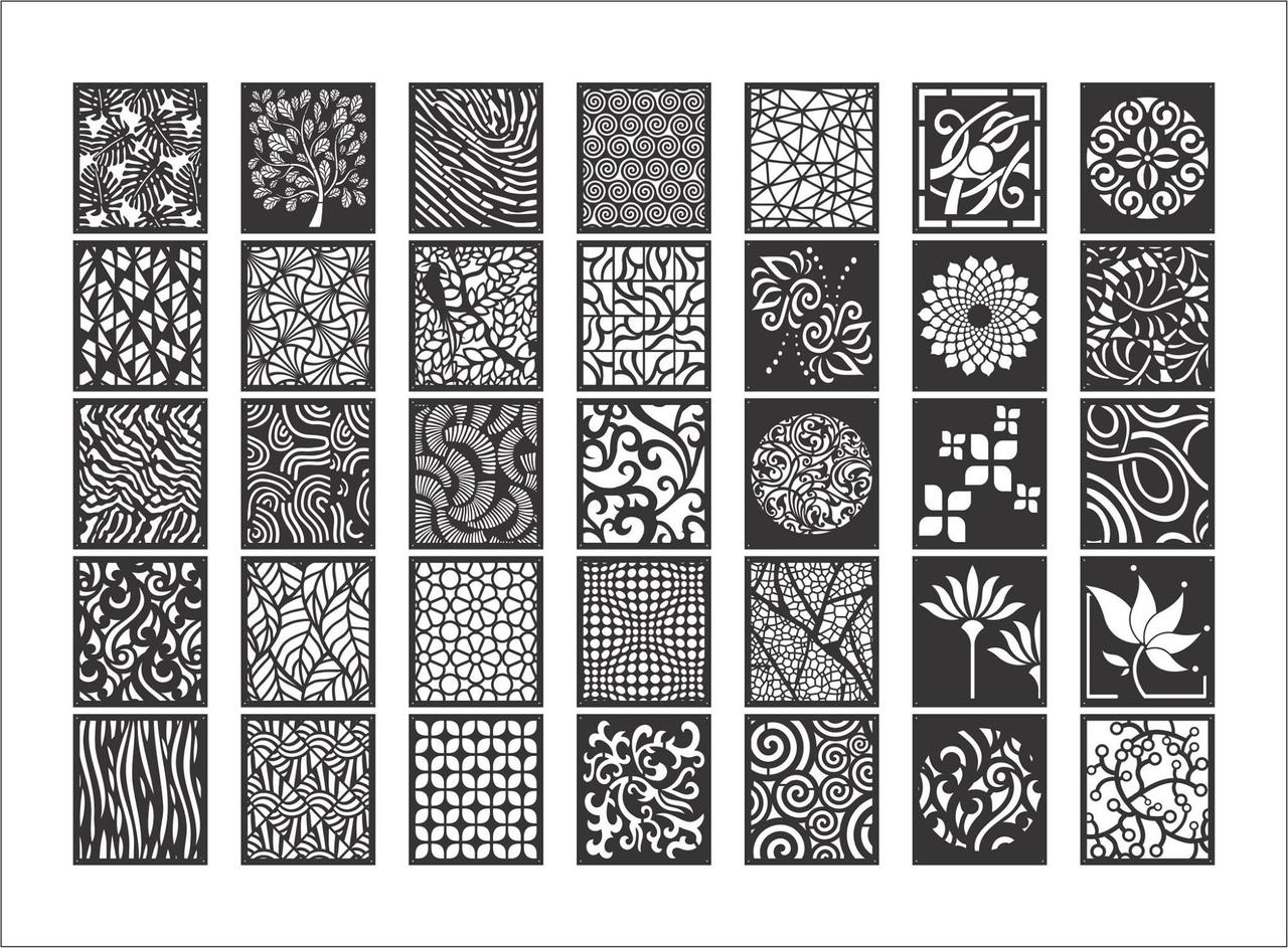 DECORATIVE PATTERN VECTOR CNC LASER CUTTING CDR DXF FILE FREE - Dezin