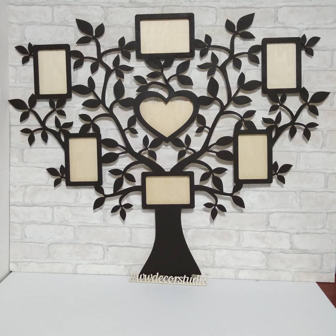 WALL HANGING PHOTO FRAME CNC LASER CUTTING CDR DXF FILE FREE - Dezin