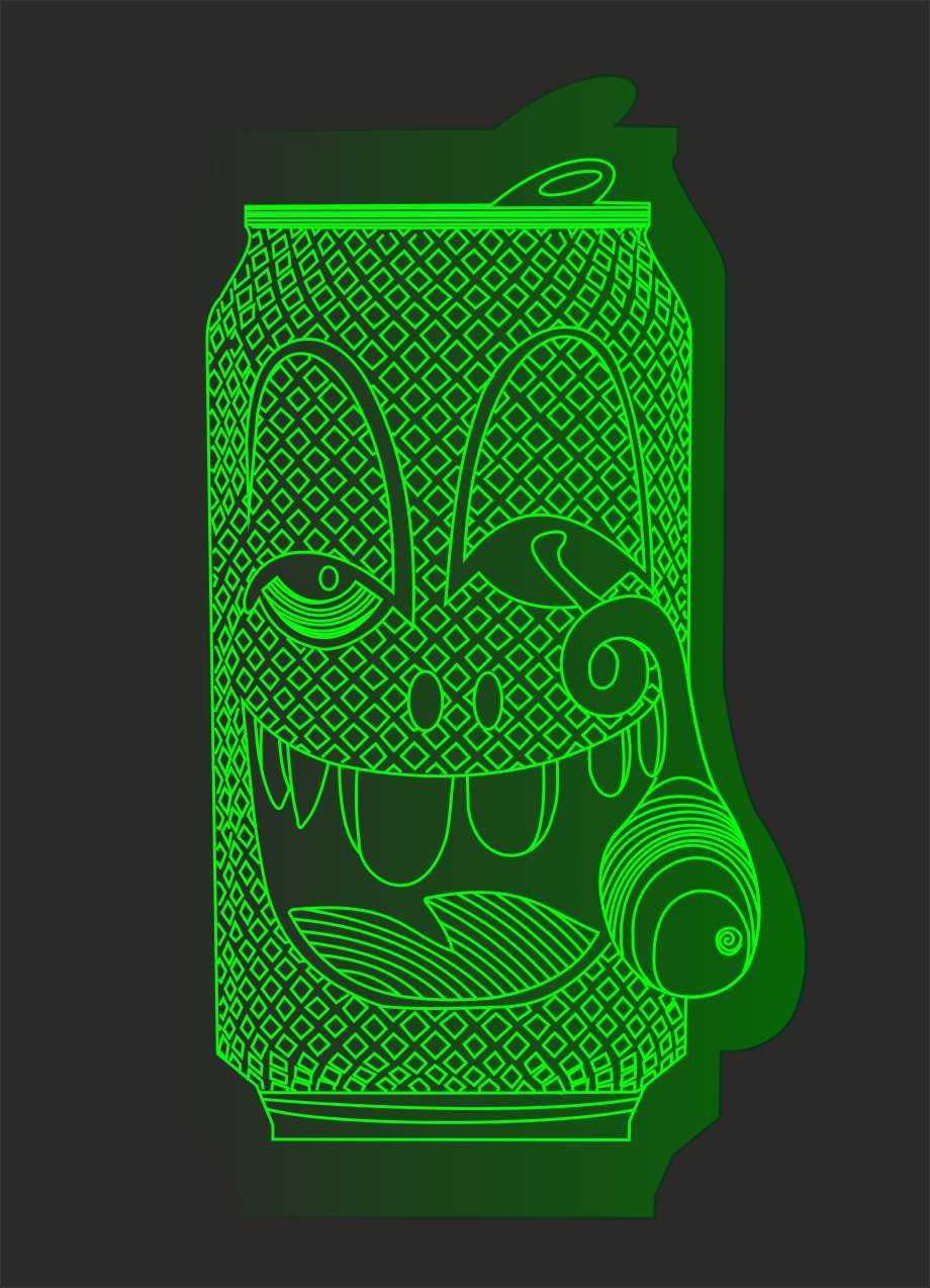 Acrylic lamp 3 Layout - Dezin