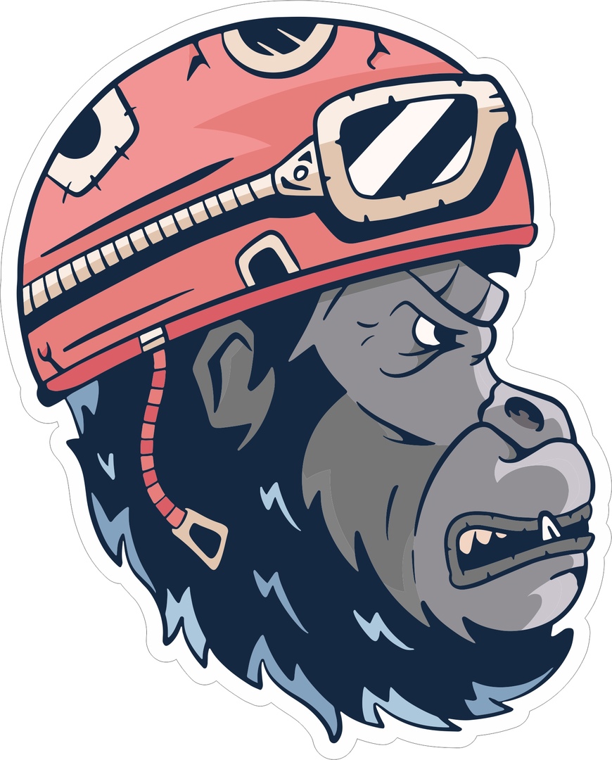 Gorrila Face Prints Vector File Free - Dezin