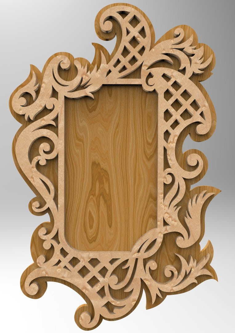 Laser Cut Wooden Photo Frame Eps File Dezin Info