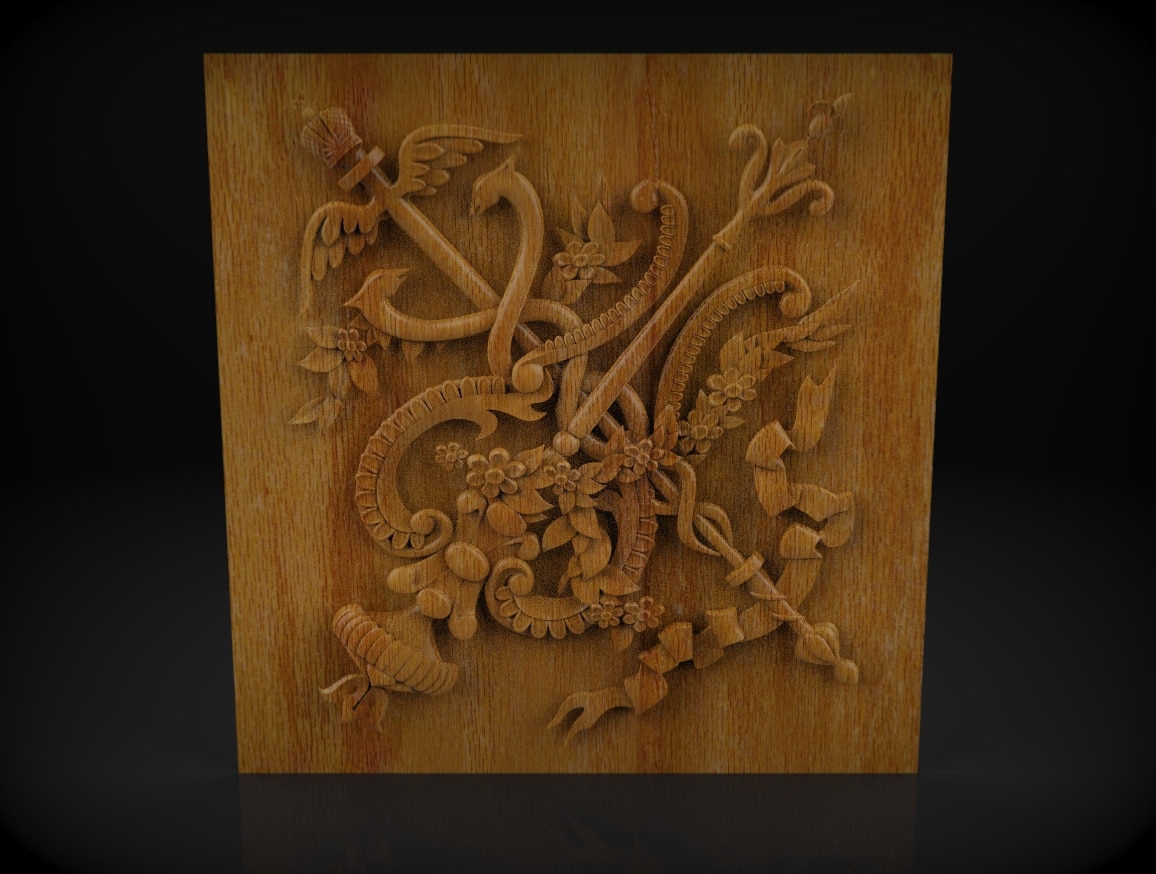 Wood Carving Designs, Decorative Overlays, 3D STL Models for CNC Router, Relief Woodworking - Dezin