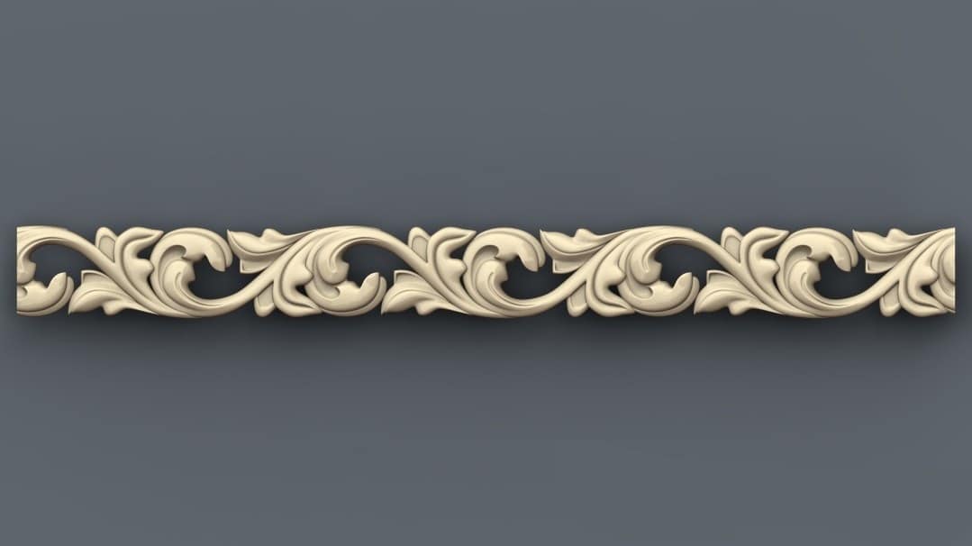 Royal Border 3D STL Model For CNC Router, Relief Woodworking 20 - Dezin