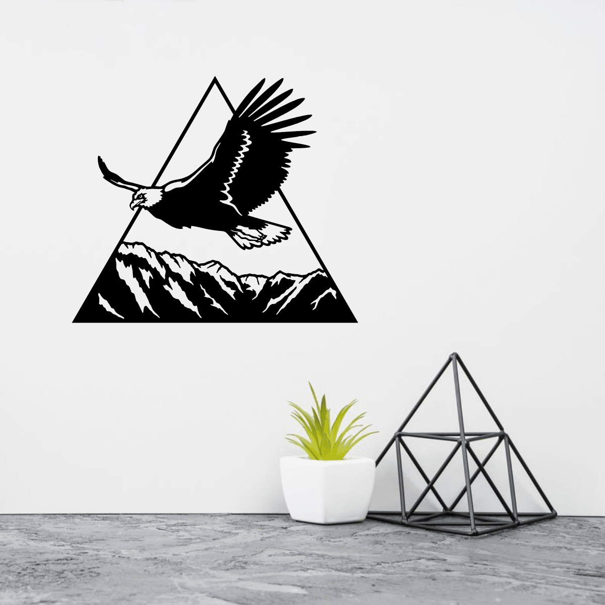 Eagle Pyramid Wall Decor Panel Free Vector - Dezin