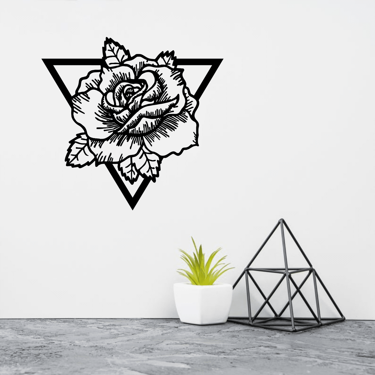 Flower Pyramid Wall Decor Free Vector - Dezin