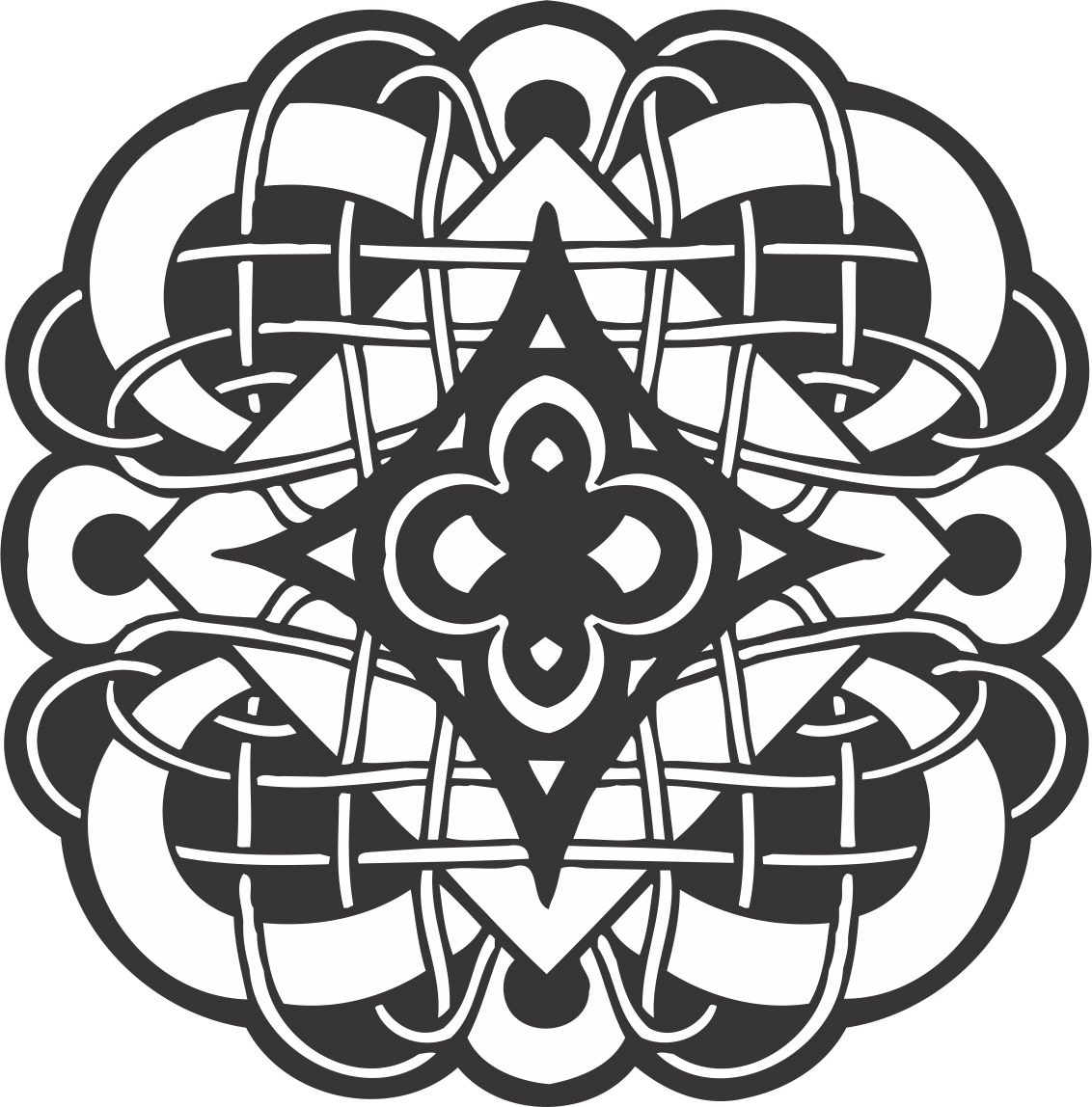 Mandala Motif Seamless Panel CDR Free Vector File - Dezin