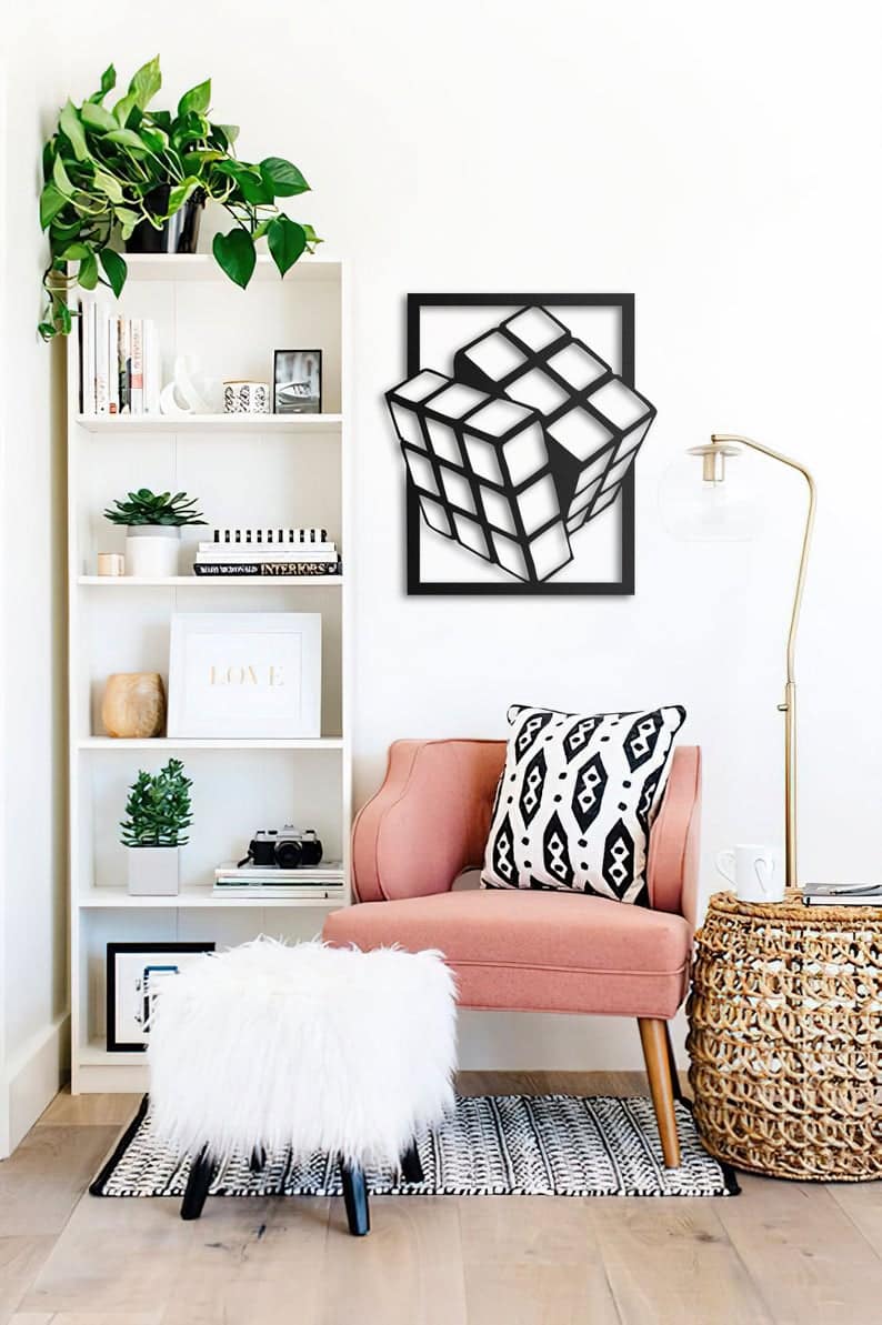 Rubik's Cube - MetalWallArt, Metal Wall Decoration - Dezin