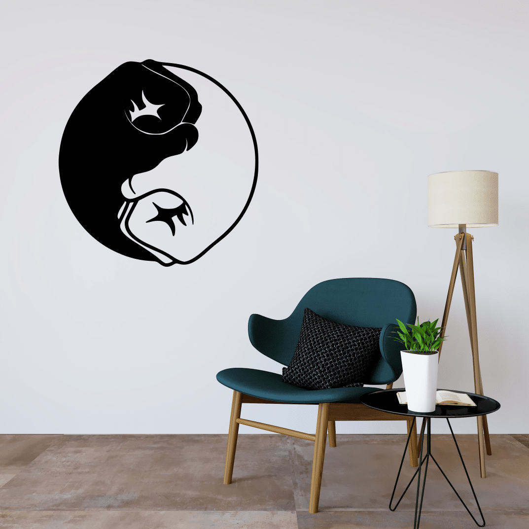 Ying Yang Hand Wall Decor Wall Art Free Vector Dezin Info