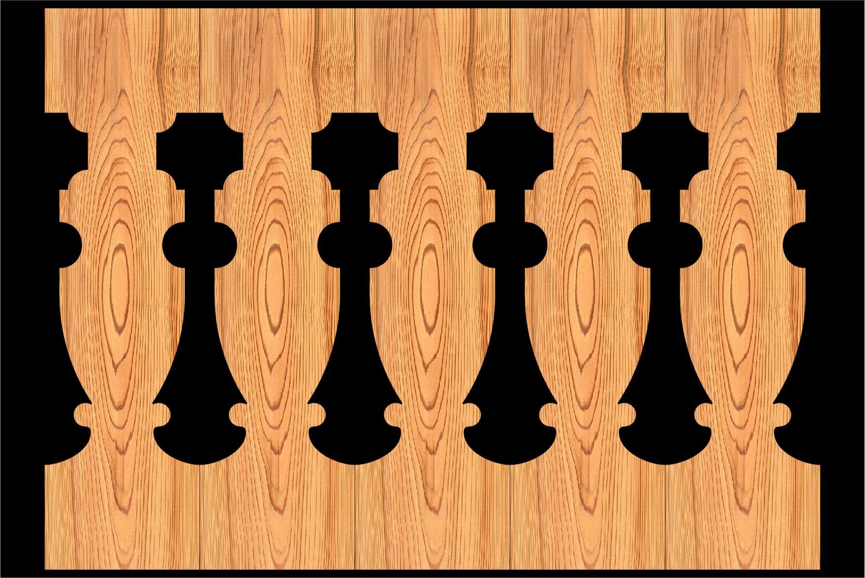 Decorative Baluster Railing 03 Pattern PDF File - Dezin Decorative Baluster Railing 03 Pattern PDF File