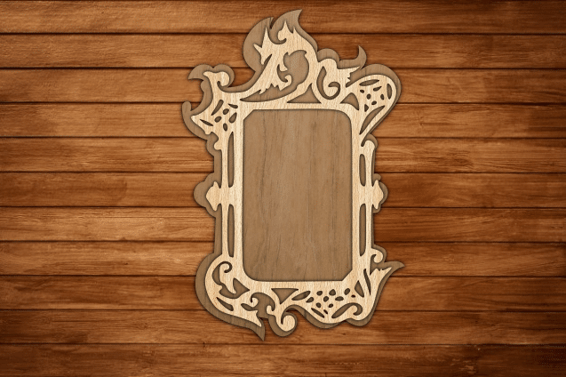 Laser Cut Mirror Frame Photo Frame Free Vector Dezin Info