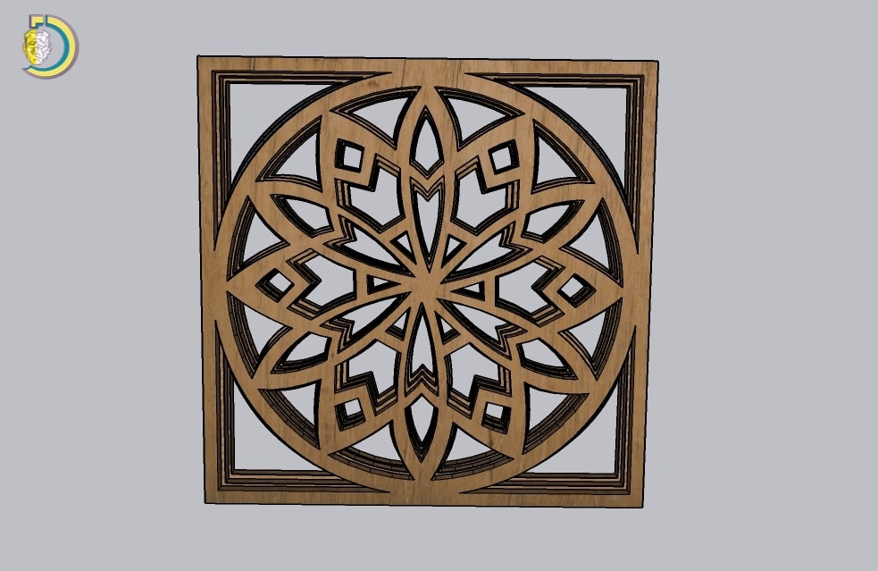 Laser Cut Layered Mandala Plywood Free Vector