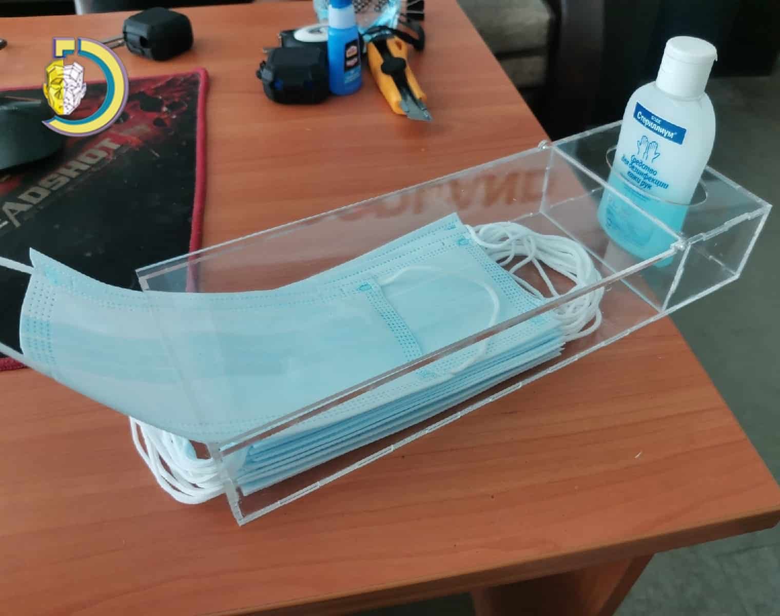 Laser Cut Acrylic Box For Face Masks And Sanitizer 3mm Free Vector - Dezin Laser Cut Acrylic Box For Face Masks And Sanitizer 3mm Free Vector