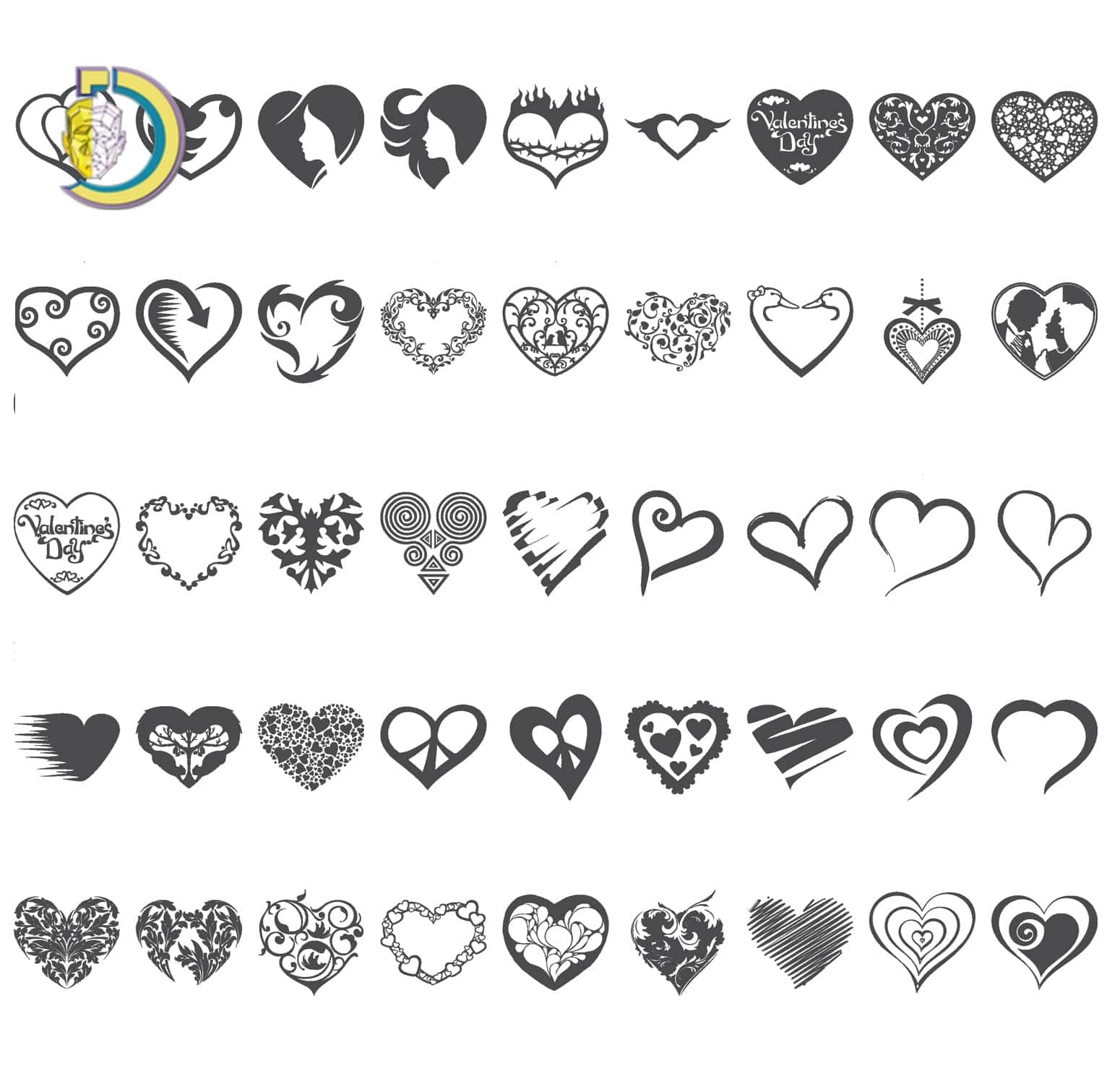 Laser Cut Engrave Valentine's Day Decor Free Vector - Dezin Laser Cut Engrave Valentine's Day Decor Free Vector