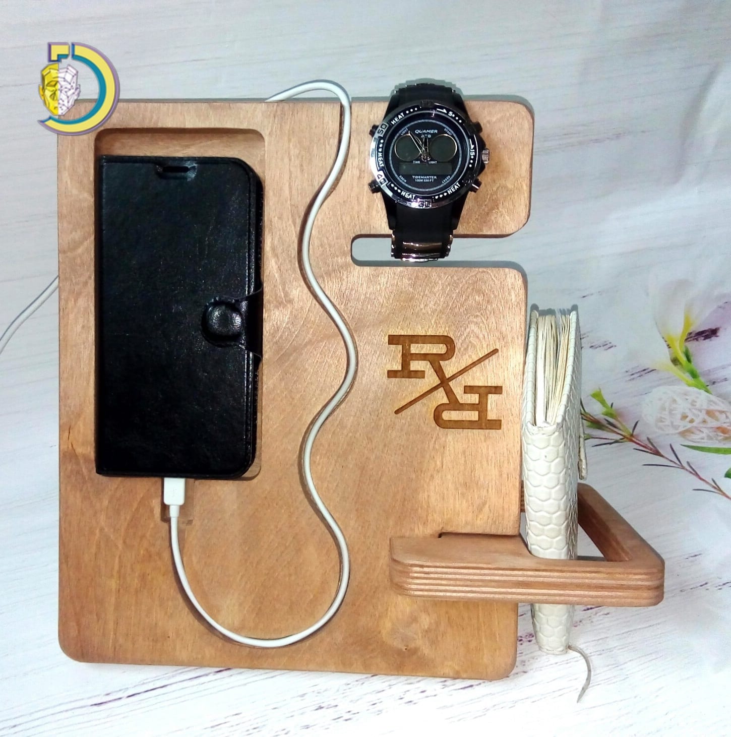 Laser Cut Phone Wallet Watch Organizer Free Vector - Dezin Laser Cut Phone Wallet Watch Organizer Free Vector