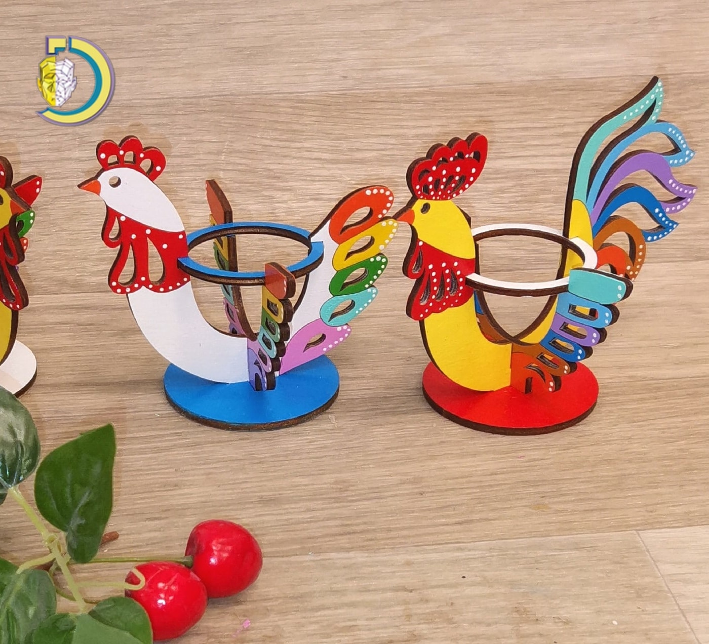 Laser Cut Rooster Egg Holder Easter CDR Free Vector - Dezin Laser Cut Rooster Egg Holder Easter CDR Free Vector