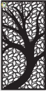 Laser Cut Tree Decorative Partition Free Vector Dezin