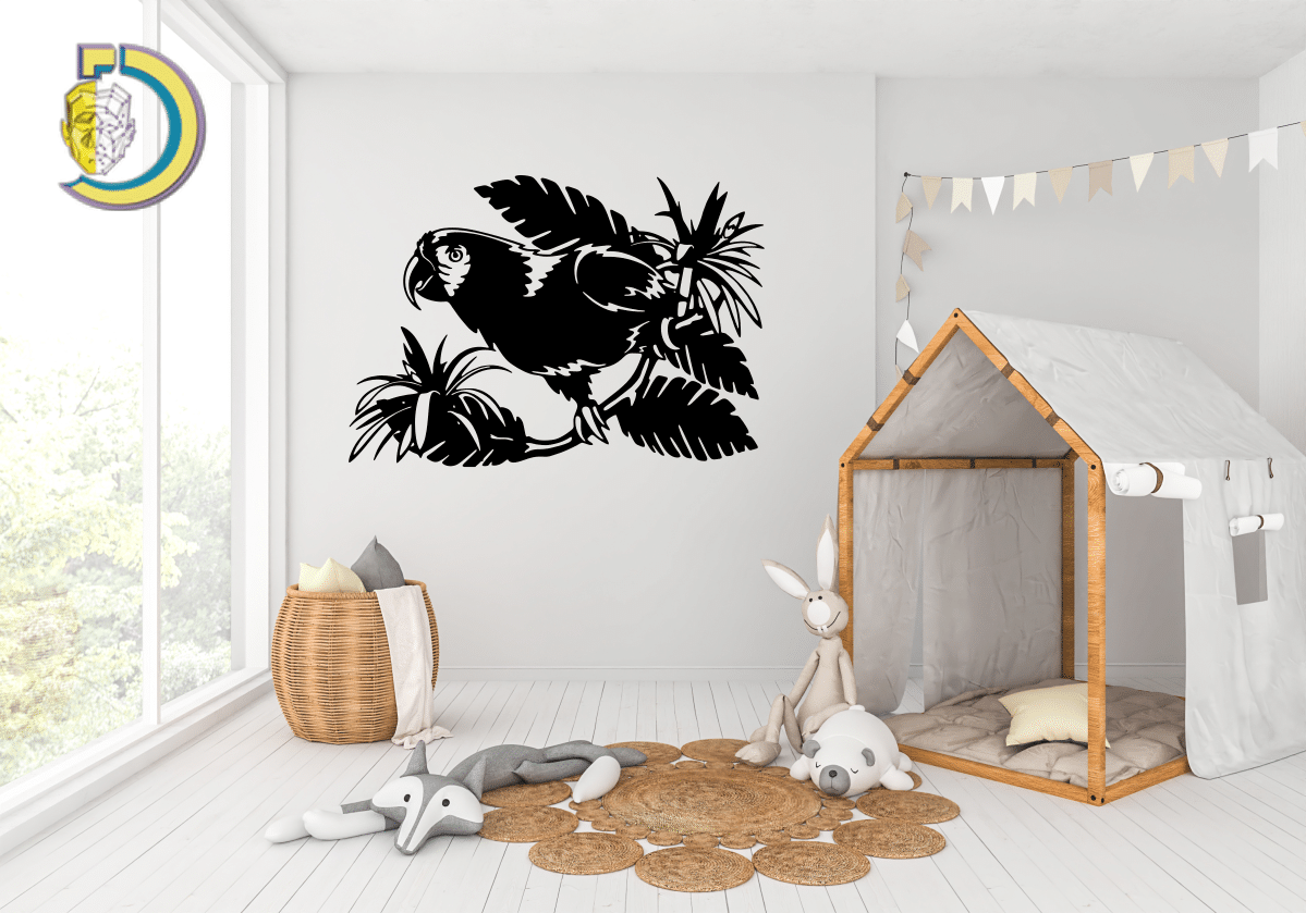 Parrot Wall Decor CDR DXF Free Vector - Dezin Parrot Wall Decor CDR DXF Free Vector