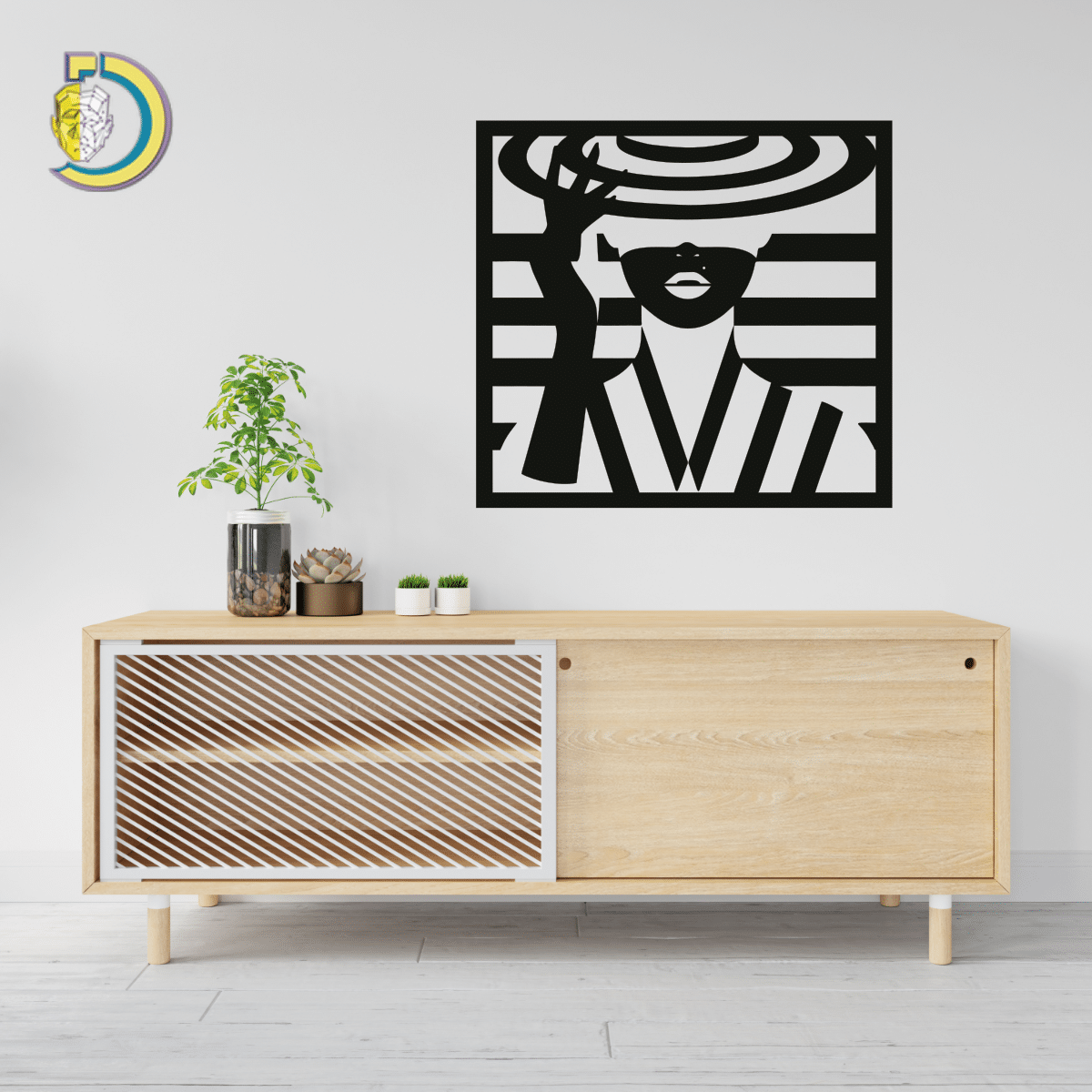Woman Panel Wall Decor Free CDR Vector - Dezin Woman Panel Wall Decor Free CDR Vector