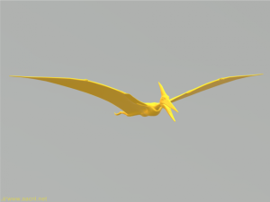 3d animal Pterodactyl free stl obj cnc & 3dprint