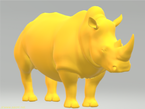 3d animal rhino free download stl obj cnc & 3dprint