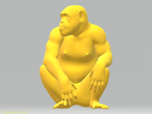 3d model animal ape free stl, obj cnc & 3d print work 3d model animal ape free stl, obj cnc & 3d print work