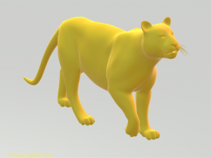 3d model animal tiger free stl obj cnc & 3dprint