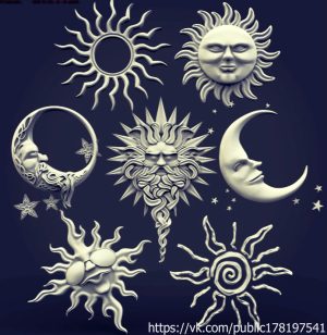 Celestial bodies. STL format.