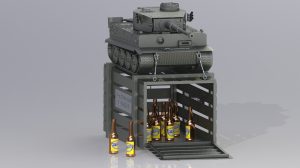 Coal brazier Tank Tiger Drawing