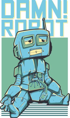 Damn Robot Print CDR File