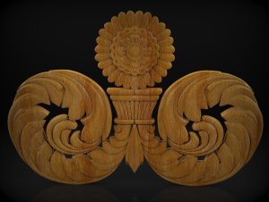 Decor Flower Wood Overlay STL Model for CNC Routers, Decorative Wood Onlays Decor Flower Wood Overlay STL Model for CNC Routers, Decorative Wood Onlays