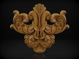 Decorative Floral Overlay, Relief Woodworking, CNC Wood Carving Design, 3D STL for CNC Router Decorative Floral Overlay, Relief Woodworking, CNC Wood Carving Design, 3D STL for CNC Router