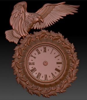 Eagle & Wall Clock STL Model for CNC Router Eagle & Wall Clock STL Model for CNC Router