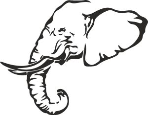 Elephant Stencil Free Vector Elephant Stencil Free Vector