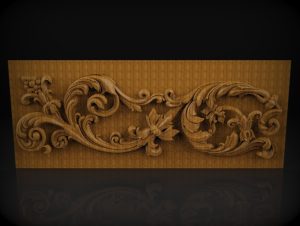 Floral Decorative Overlays, 3D STL Models for CNC Routers Floral Decorative Overlays, 3D STL Models for CNC Routers