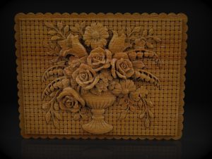 Flowers Roses Vase Decorative Overlays, Decorative Wooden Onlays, Relief Woodworking, CNC Wood Carving Design, 3D STL for CNC Router Flowers Roses Vase Decorative Overlays, Decorative Wooden Onlays, Relief Woodworking, CNC Wood Carving Design, 3D STL for CNC Router