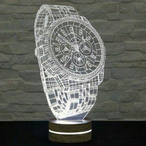 Hand Watch Illusion Lamp Engraving File Free