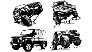 Laser Cut Jeeps for engraving