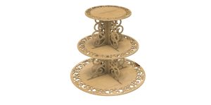 Laser Cut shelf, candy bar, cake stand Vector File free