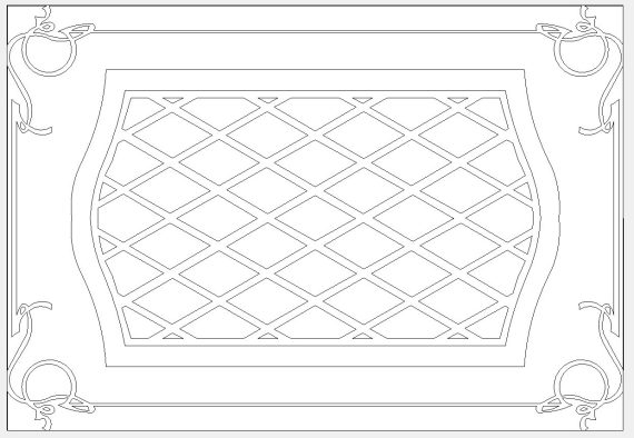 Layout For Laser Cutting Of Panels Grilles Panel Facades CDR Format