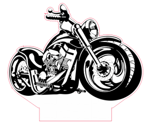Motorcycle 3D LED Illusion Night Light template CDR File Motorcycle 3D LED Illusion Night Light template CDR File