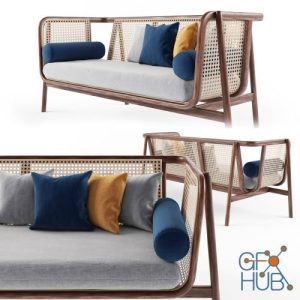 Rattan Sofa 3D Model