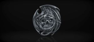 Skull, Dragons, Wood carving, Woodcarving dragon, STL Model for CNC Routers Skull, Dragons, Wood carving, Woodcarving dragon, STL Model for CNC Routers