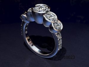 Women's Ring model stl file for 3D printing 64