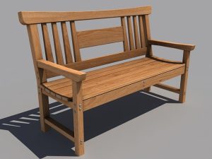 Wooden Bench 3D Model Wooden Bench 3D Model