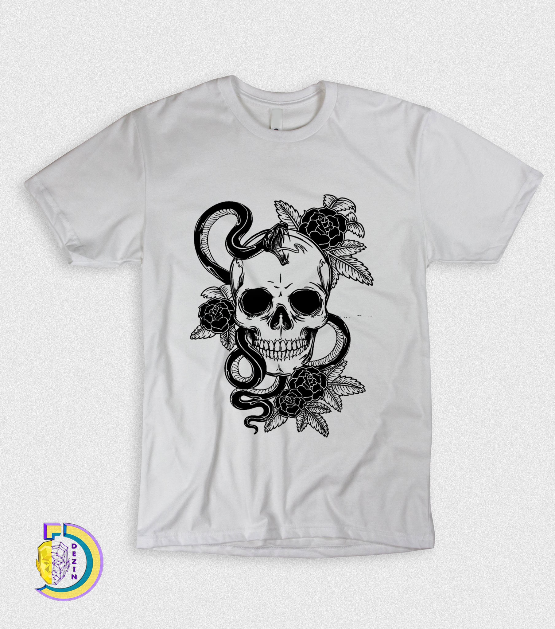 3D Skull T-shirt print file Free-min - Dezin