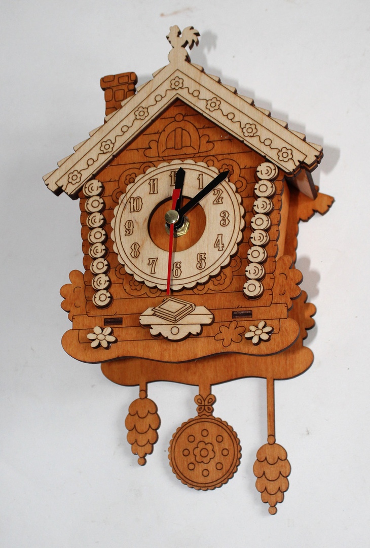 3d House Clock CNC file Free - Dezin