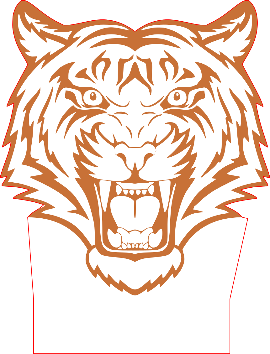 TIGER ILLUSION LAMP CNC ENGRAVE FREE FILE - Dezin