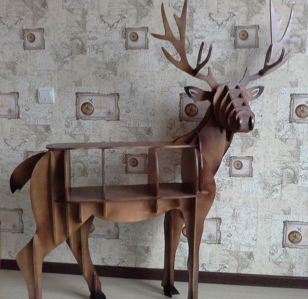 Wooden Deer Table Cnc File - Dezin